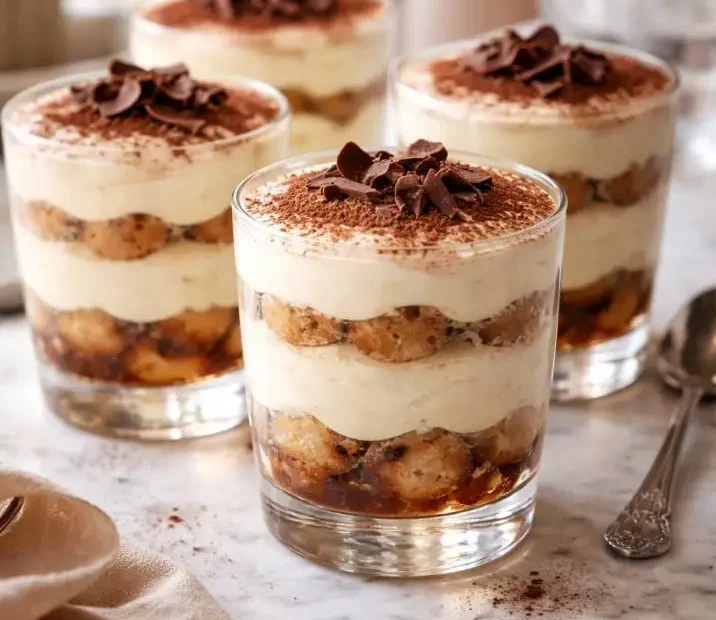 Schnelles Dessert im Glas – Tiramisu mit Mascarpone und Kakao